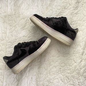 Black Velvet Nike Air Force 1s